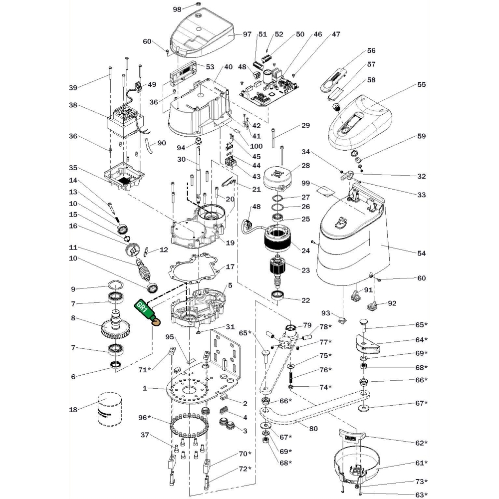 Kit Viti Fissaggio E Regolazione Braccio Dritto Serie Ay ROGER TECHNOLOGY RS154 Ricambio Originale
