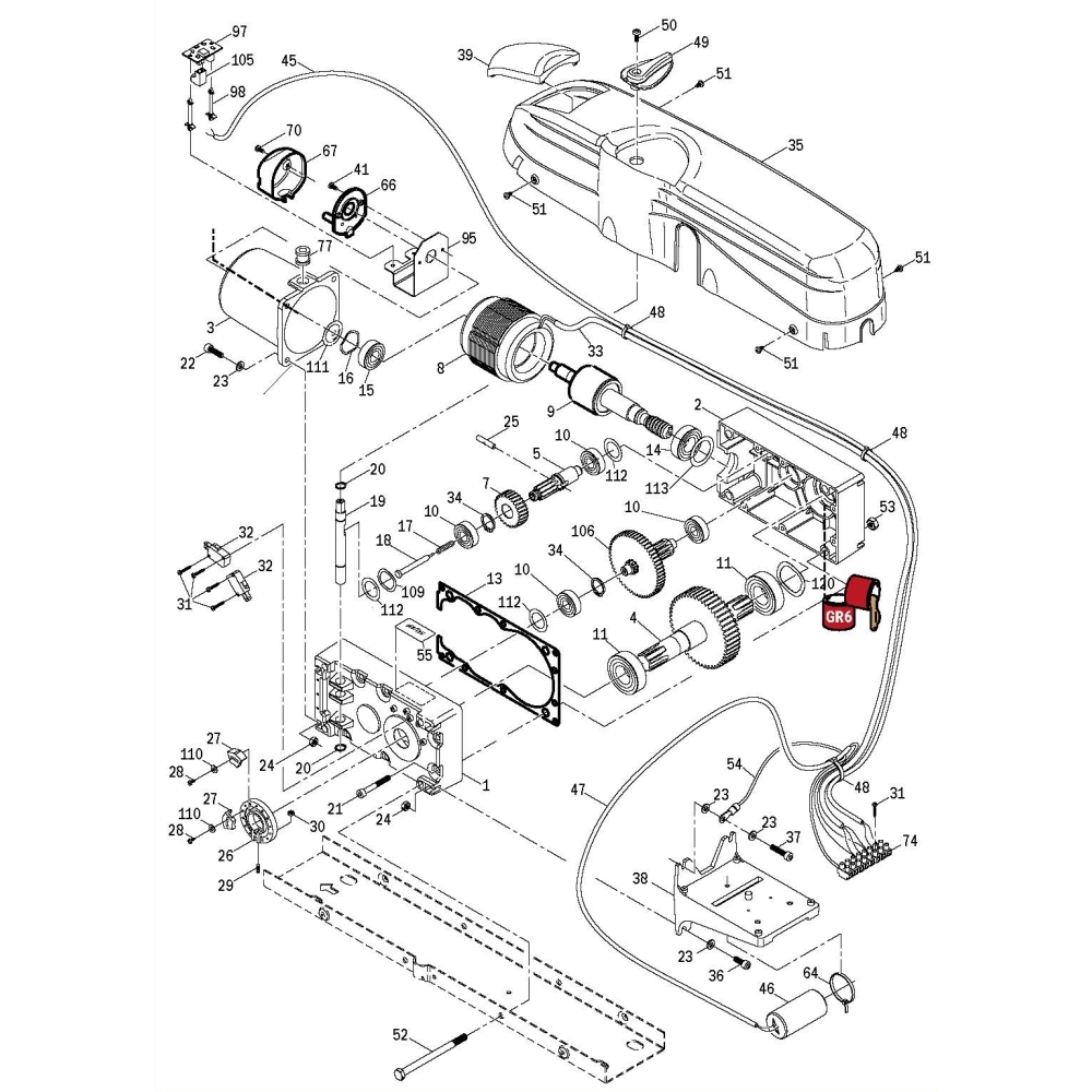 Coprilampada Abs Serie R41-R40-M40 ROGER TECHNOLOGY RS186 Ricambio Originale