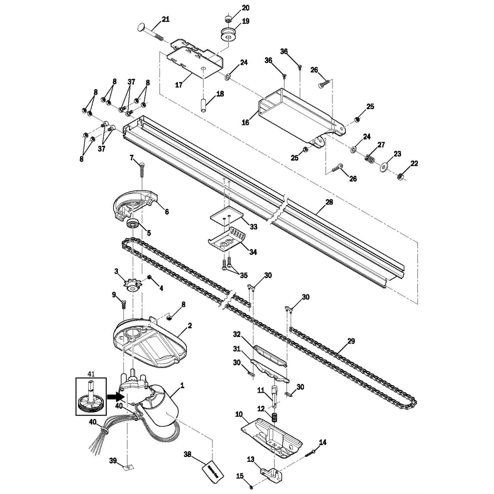 Assieme Motore Serie M40 ROGER TECHNOLOGY RS232 Ricambio Originale