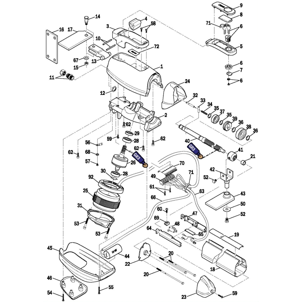 Calotta Motore Lavorata (V.3) Serie R20 ROGER TECHNOLOGY RS417 Ricambio Originale