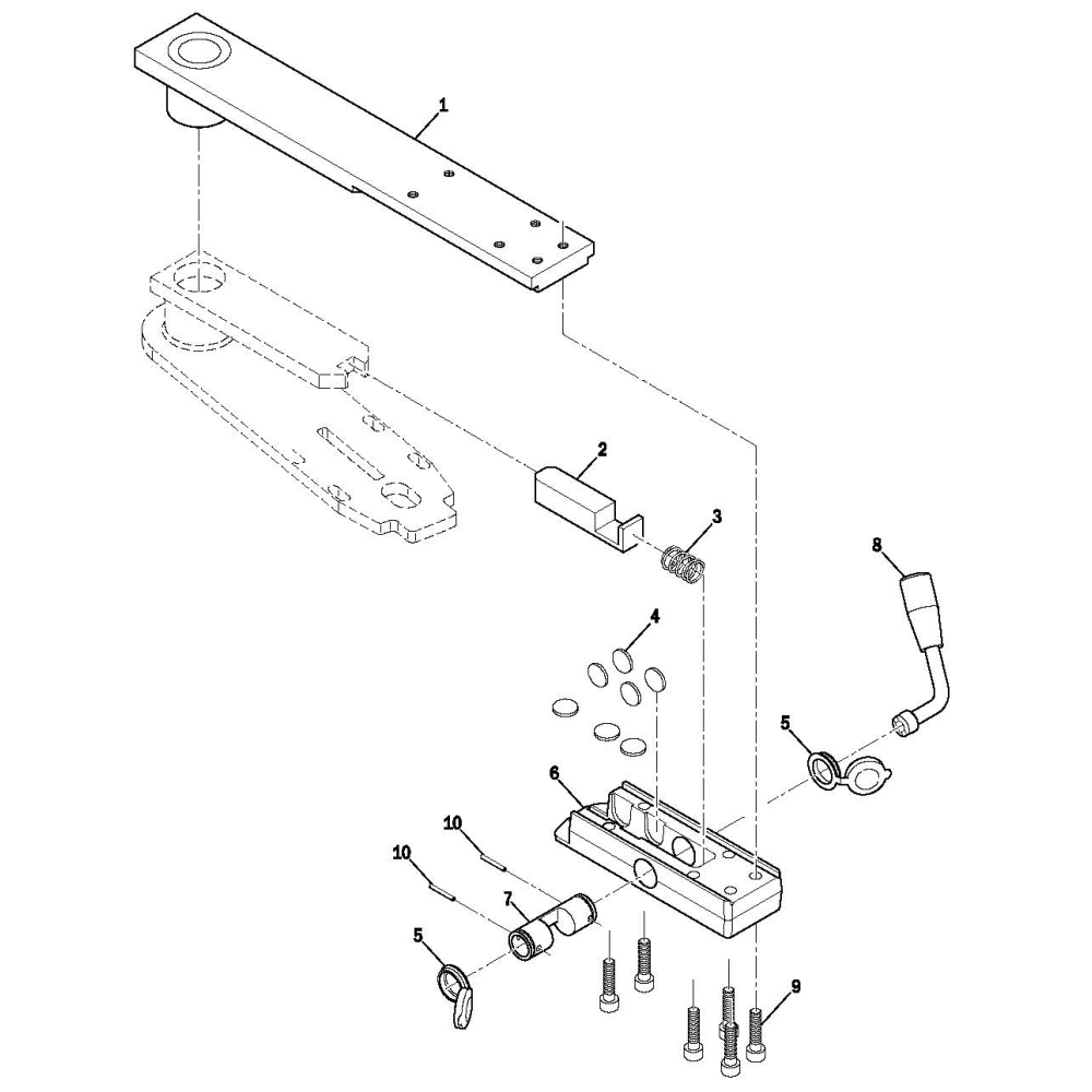 Supporto Anta Zincato Serie H21/500 ROGER TECHNOLOGY RS484 Ricambio Originale