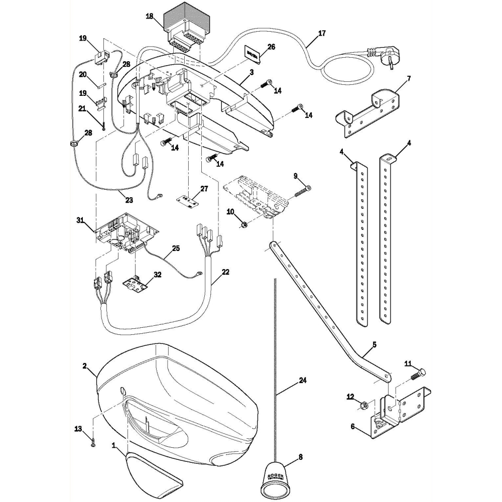 Base Supporto M40 Serie M40 ROGER TECHNOLOGY RS486 Ricambio Originale