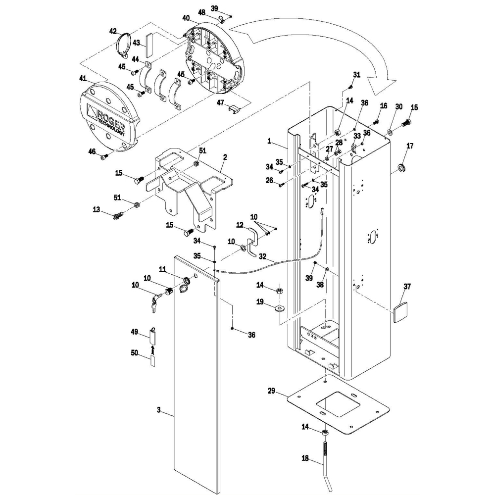 Assieme Saldato Di Testa Agilik 4 E 6 ROGER TECHNOLOGY RS533 Ricambio Originale