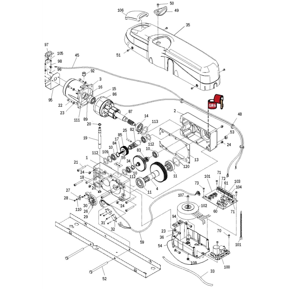 Supporto Elettronica Serie Br41 ROGER TECHNOLOGY RS725 Ricambio Originale