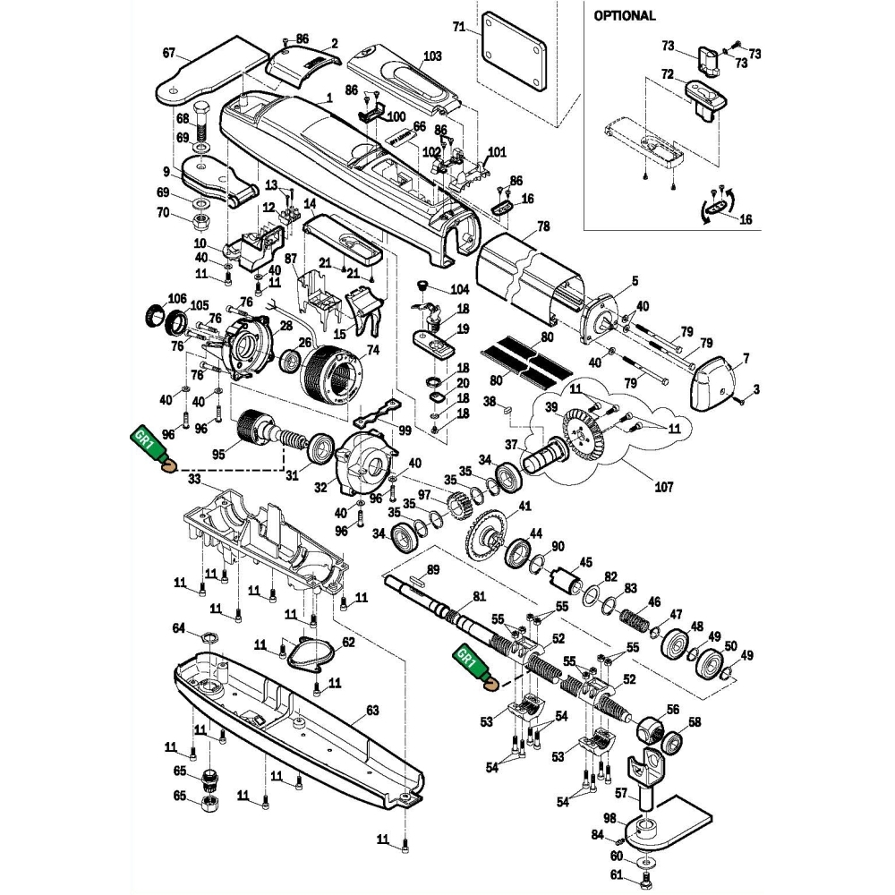 Eccentrico Di Sblocco Serie Smarty ROGER TECHNOLOGY RS788 Ricambio Originale
