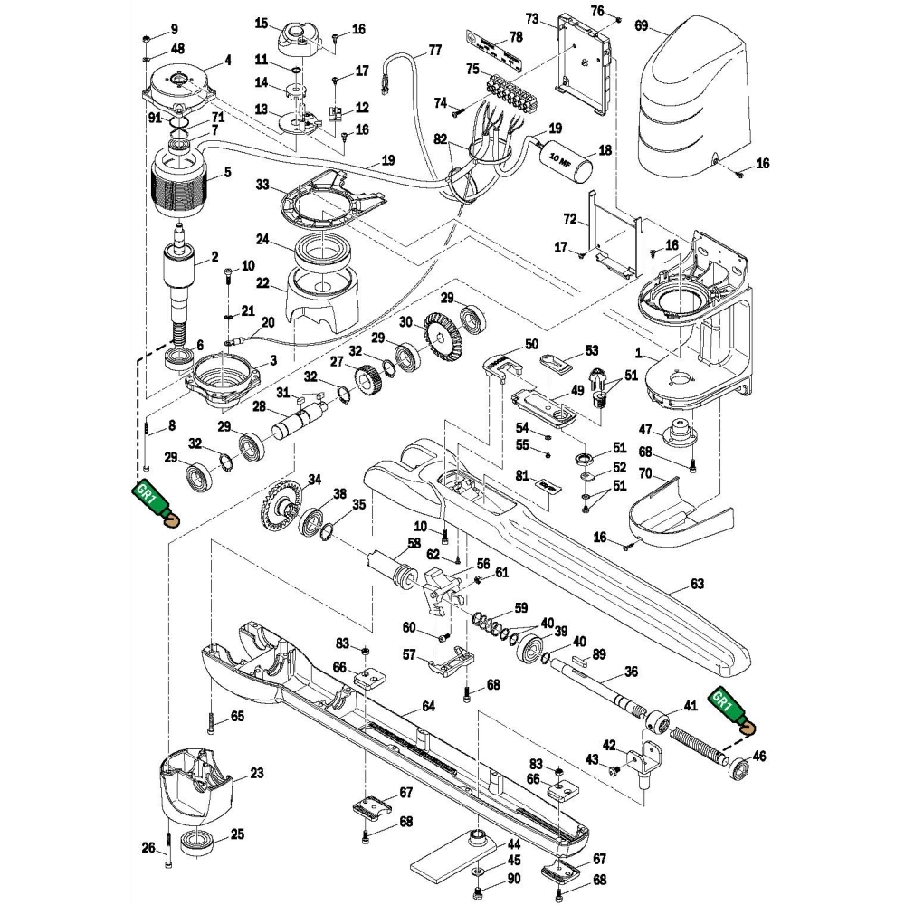 Molla Di Sblocco Serie H20 E Smarty ROGER TECHNOLOGY RS800 Ricambio Originale