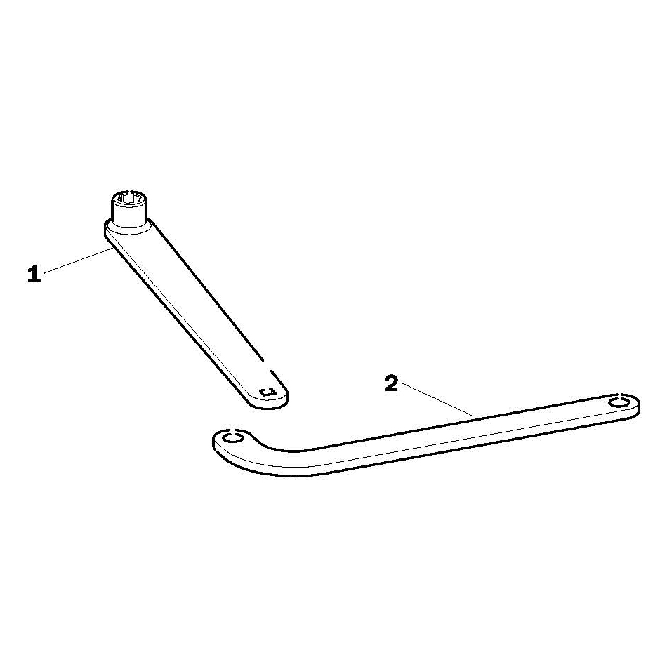 Braccio Curvo Lungo L.580 Zincato Serie R23 H23 G23 ROGER TECHNOLOGY RS828 Ricambio