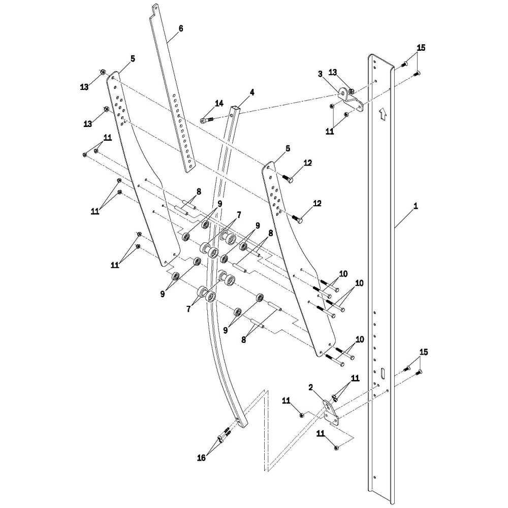 Tubo Quadro Curvo Per Braccio Oscillante Lt324 ROGER TECHNOLOGY RS831 Ricambio