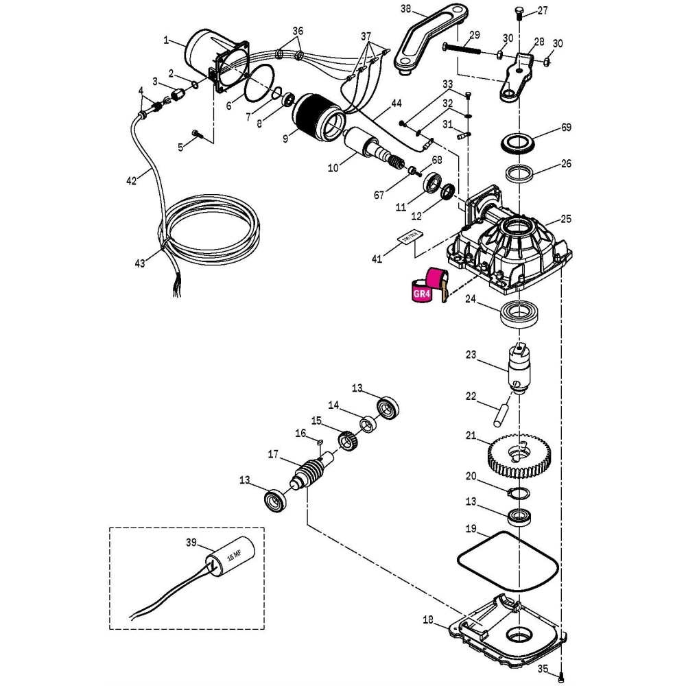 Profilo Copricava Led L.4000 Per Aste Ba/68/4 - Ba/91/4 - Ba/128/4 ROGER TECHNOLOGY RS847 Ricambio Originale