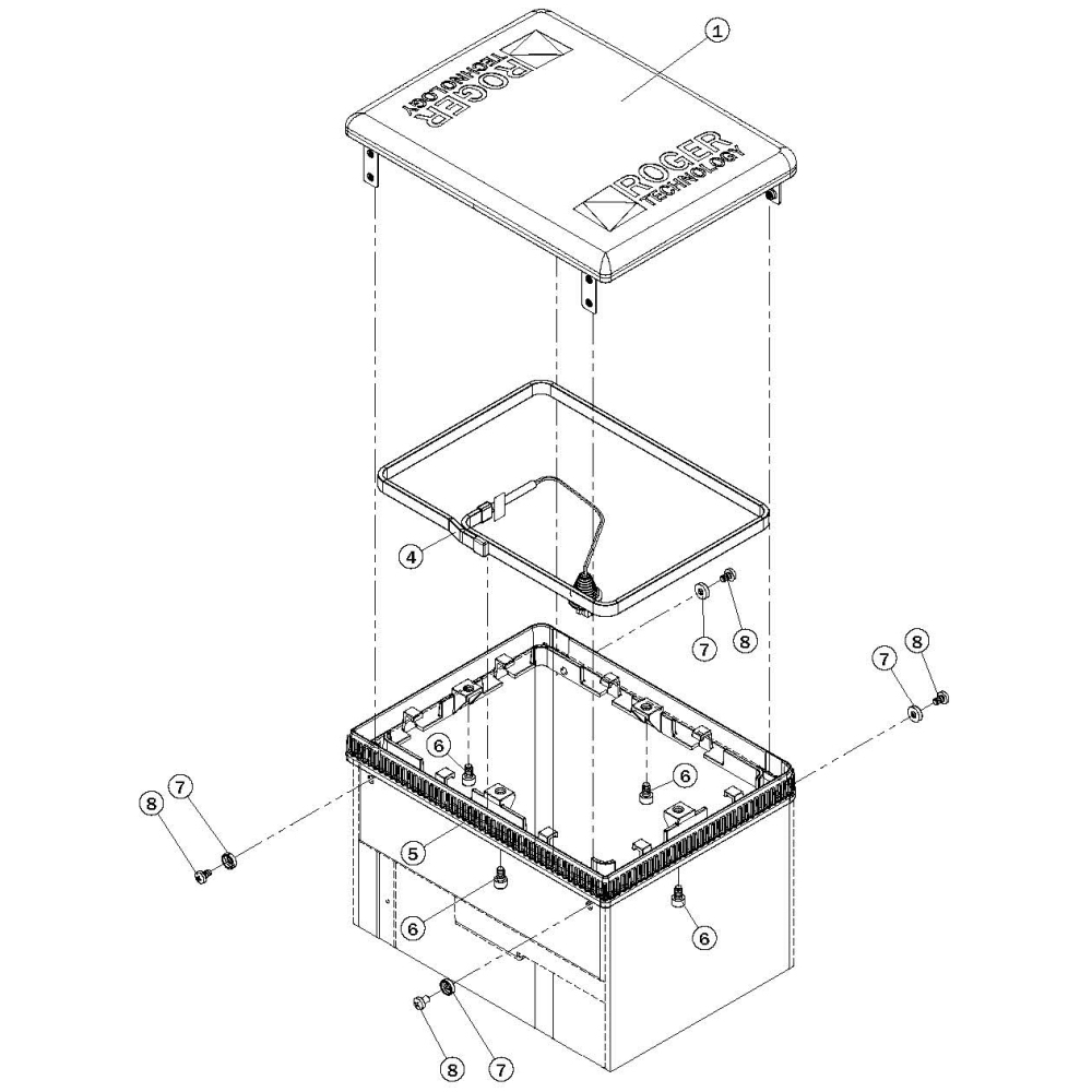 Confezione 4 Pz Vie Autoformante M6X10 ROGER TECHNOLOGY RS900 Ricambio Originale