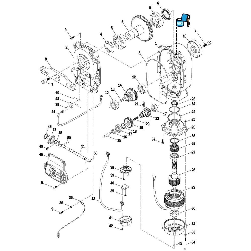 Assieme Riduttore Barriera Bi/004Hp ROGER TECHNOLOGY RS978 Ricambio Originale
