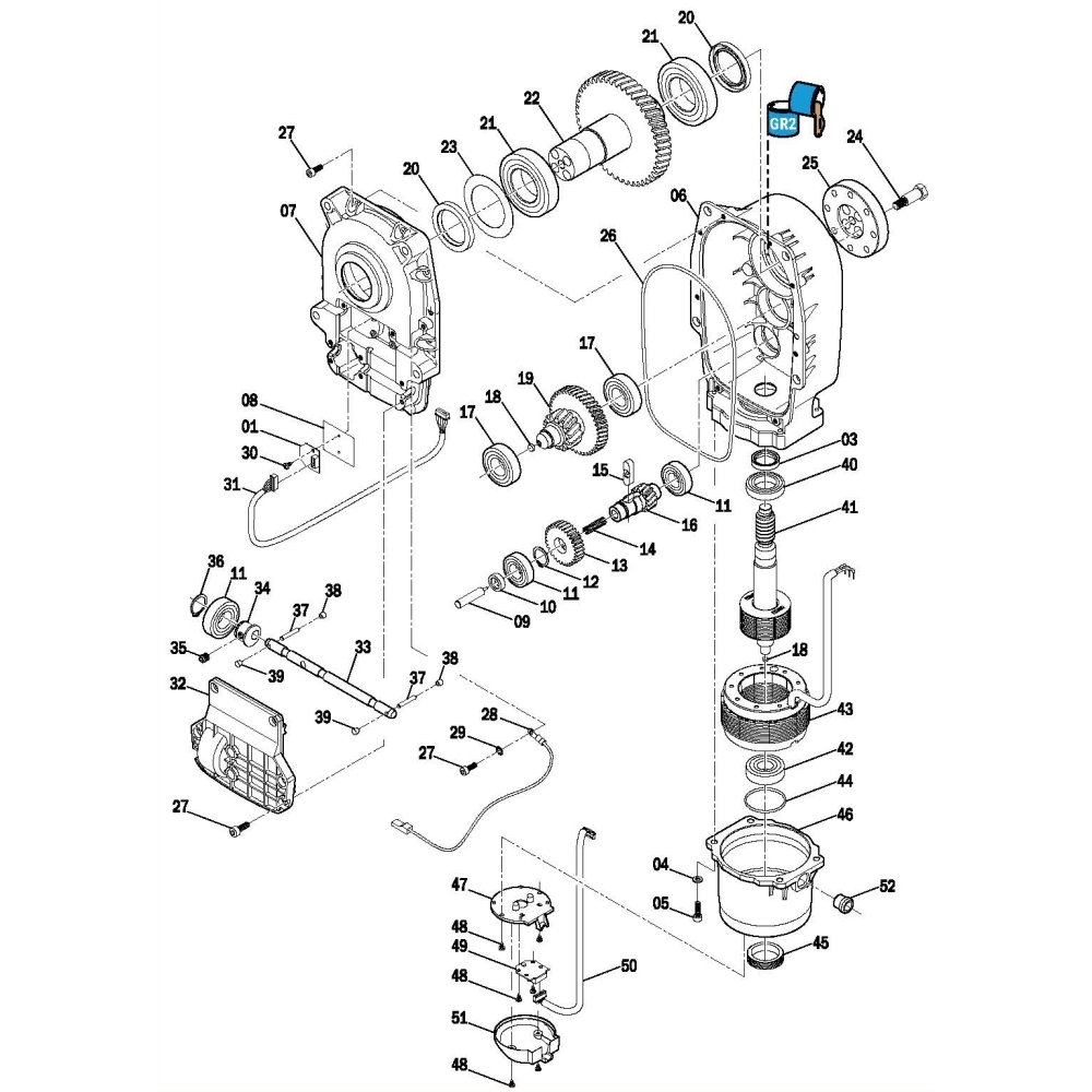 Albero Motore Brushless Per Barriera Bionik Bi/004Hp - Bi/006 ROGER TECHNOLOGY RS987 Ricambio Originale