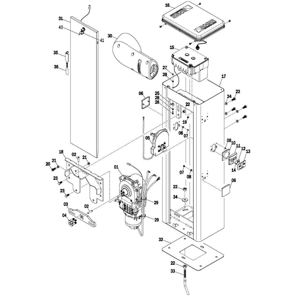 Armadio Barriera Inox Senza Porta Per Bi/004Hp/Is Bi/006/Is ROGER TECHNOLOGY RS982 Ricambio Originale