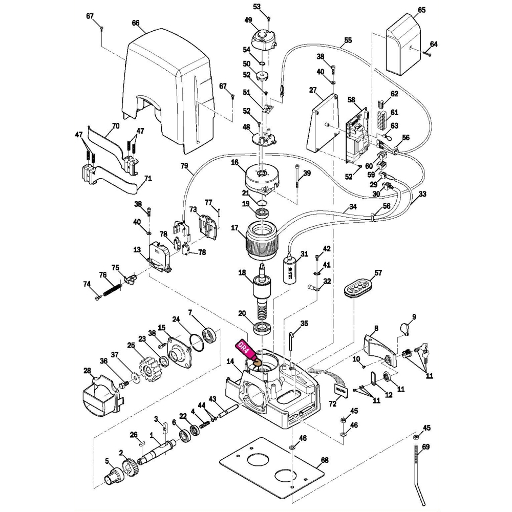 Scheda Di Ricambio Encoder Ottico ROGER TECHNOLOGY ZCENC2 Ricambio