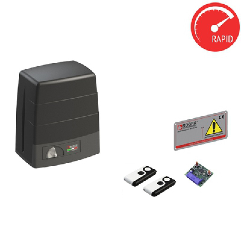 Kit Automazione Automatismo Per Cancelli Scorrevoli ROGER TECHNOLOGY KIT BM30/300/HS