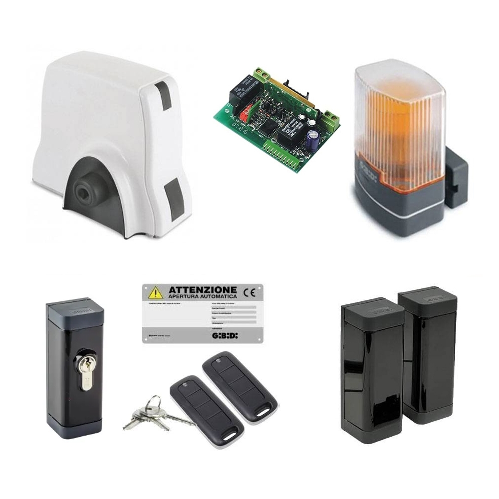 Kit Automazione Motoriduttore Per Cancelli Scorrevoli GIBIDI KIT PASS 1841E K1841E/BFSLT