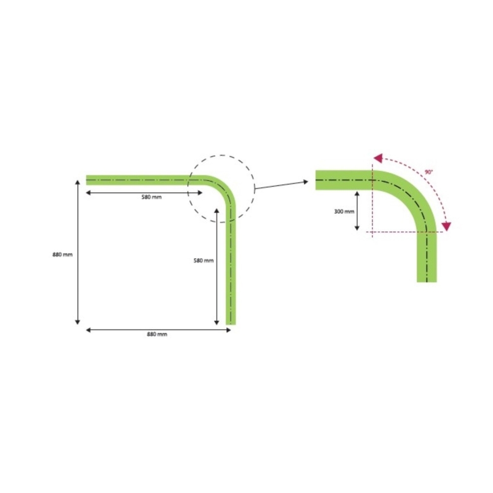 Dima Curvatura 90° - 300 Mm SOMFY 1782259