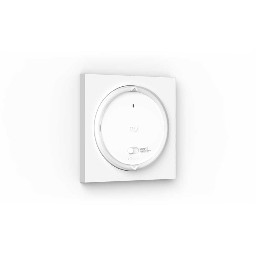 Comando A Parete A 1 Canale SOMFY Amy 1 Sun Protect Modes io + Cornice Quadrata 1871450