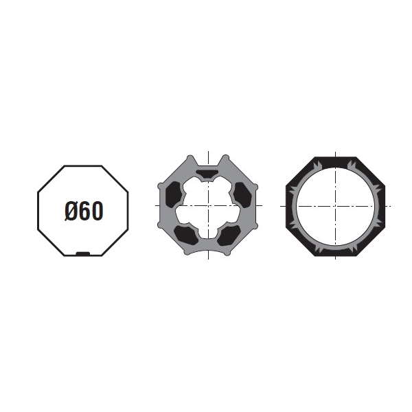 Adattatore Per Tubo Avvolgitore Ottagonale Ø60 SOMFY 2204320