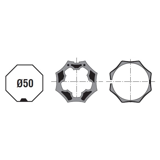 Adattatore Per Tubo Avvolgitore Ottagonale Ø50 SOMFY 2204296