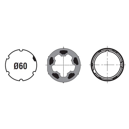Adattatore Per Tubo Avvolgitore Rotondo Ø60 SOMFY 2204295