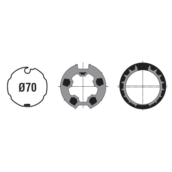 Adattatore Rollerba D70 V2 50 SOMFY 2204358