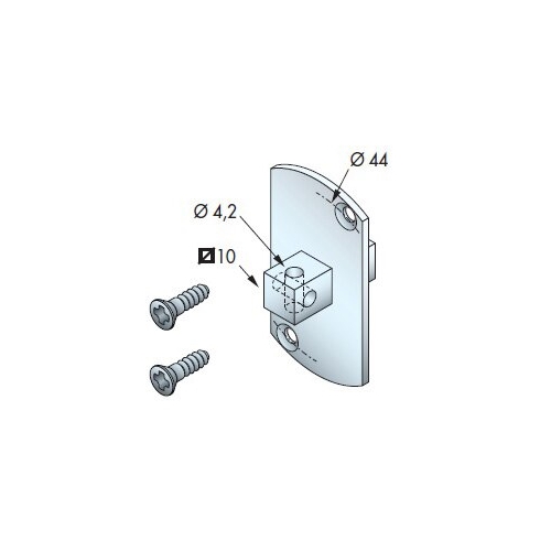 Staffa T5 Quadrata 10 2 Fori SOMFY SIMU 9013923