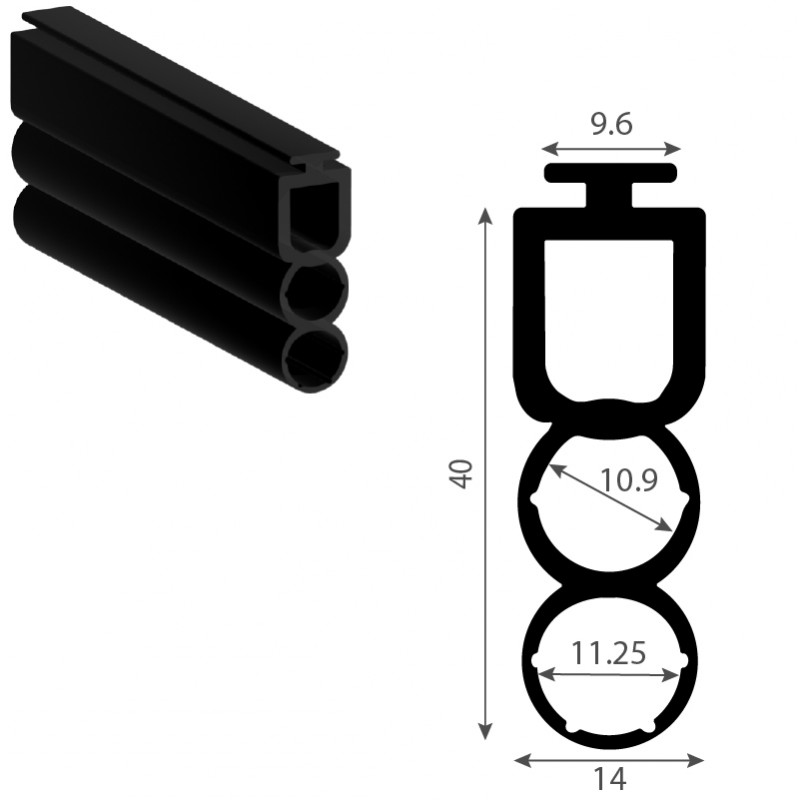 Profilo In Gomma 14-40-01 SOMFY 9019568
