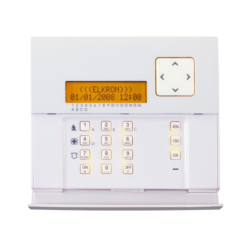 Tastiera Remota Con Display Lcd Alfanumerico 2 Righe Per 16 Caratteri ELKRON KP500D/N 80KP7100111