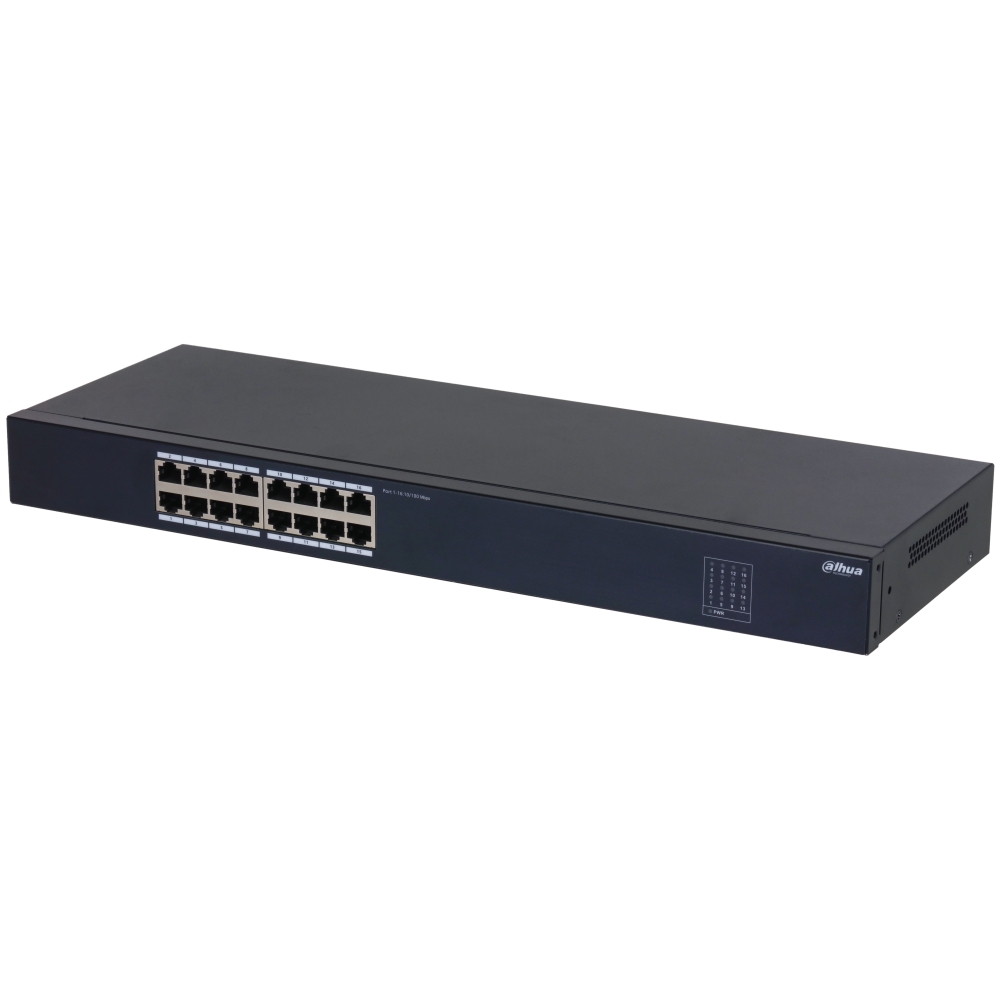 Switch Unmanaged 16 Porte 10/100 Mbps, Case Metallico DAHUA SF1016