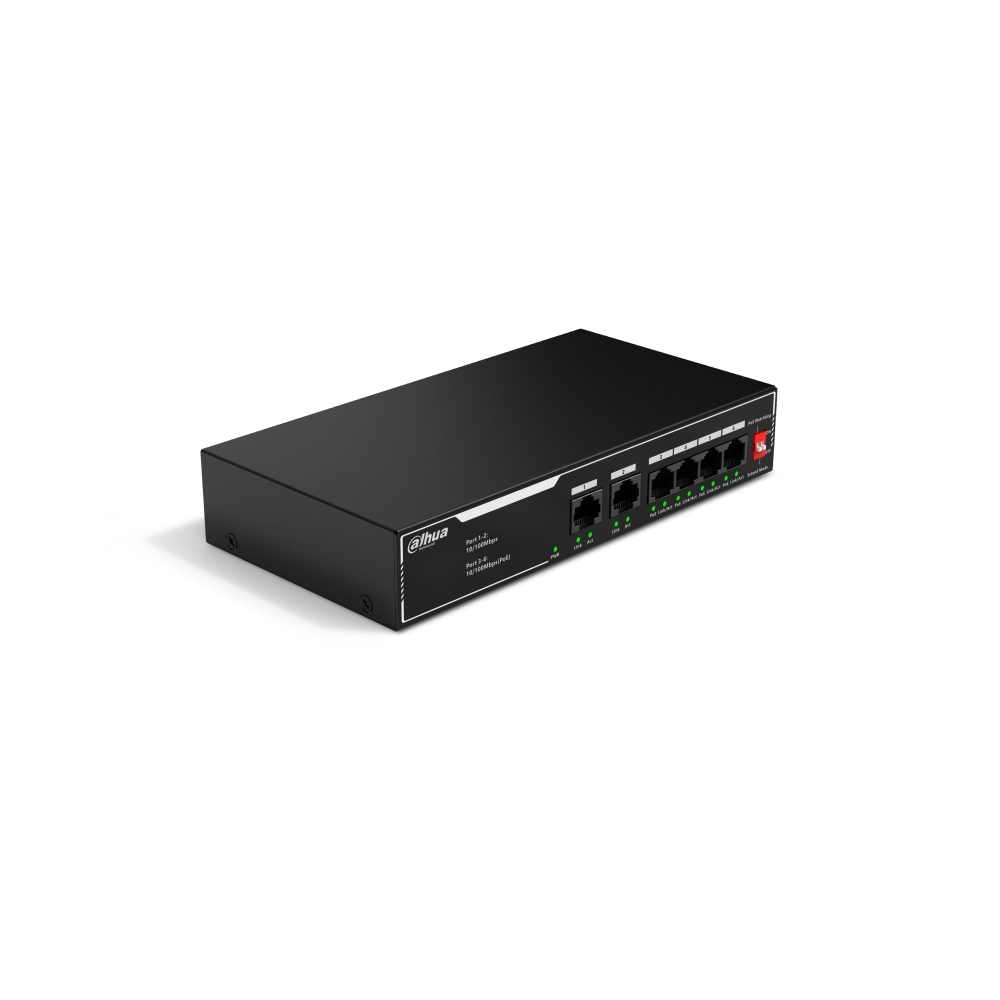 Switch Unmanaged 6 Porte 10/100 Mbps (4 Poe + 2 Uplink) DAHUA SF1006LP