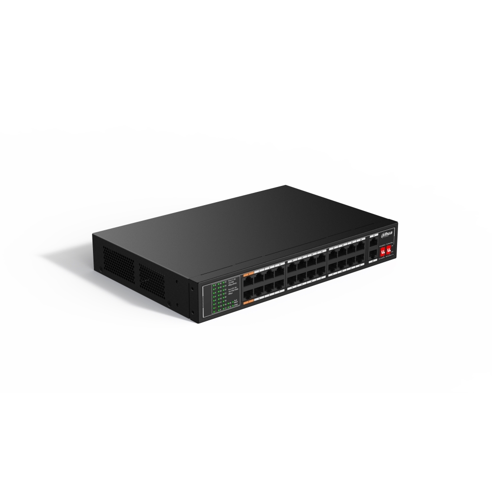 Switch Unmanaged 26 Porte (24 Poe 10/100 Mbps + 2 Gigabit Uplink) DAHUA SF1026LP