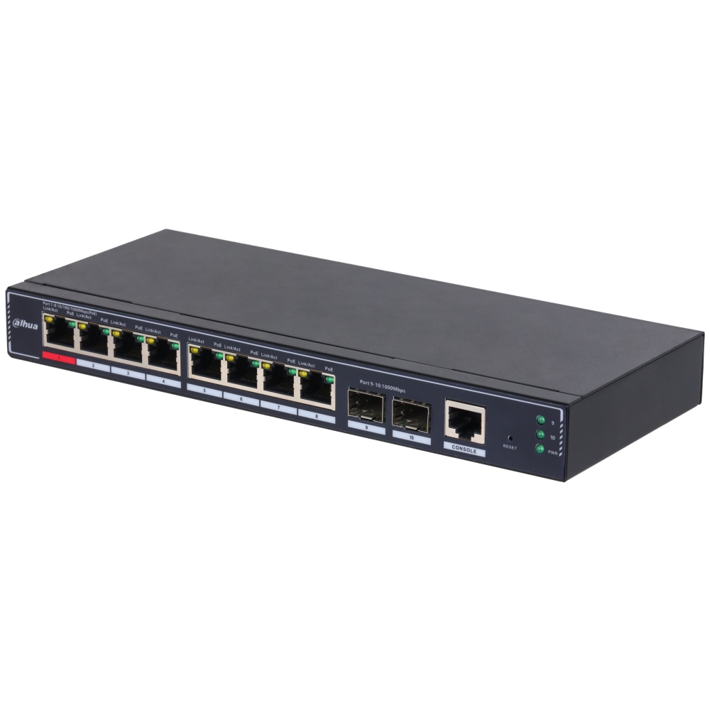 Switch Managed 10 Porte Gigabit (8 Poe + 2 Sfp Uplink) DAHUA SG4010P-2F