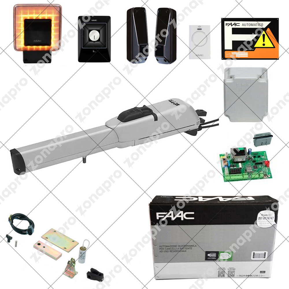 FAAC 413 230V 104413 KIT Automazione Cancello Battenti Battente 2mt Anta