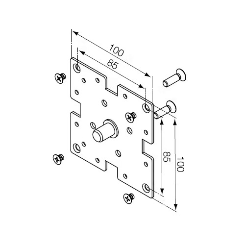 Supporto a Flangia 100X100 NICE 525.10044