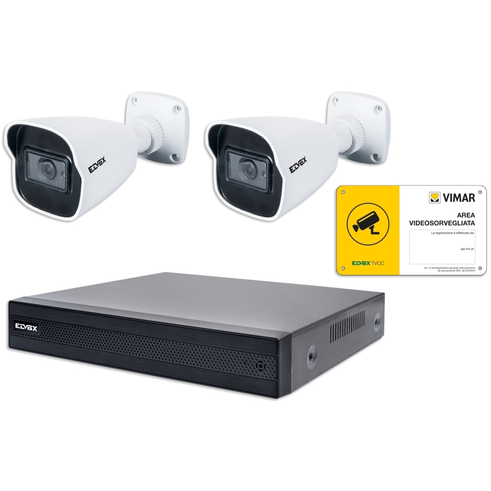 Kit Telecamere Ip 4Ch Poe Tlc 5 Mpx Ff H.265+ Ndaa VIMAR 46KIT.028EN