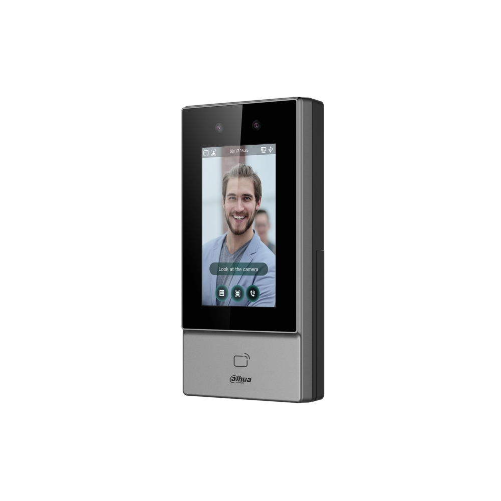 Terminale Standalone Ip65 Fact Wi-Fi Con Display Touch, Card 13.56 Mhz, Face Rec., Qr Code, Pswd, Poe DAHUA ASI6213S-PW