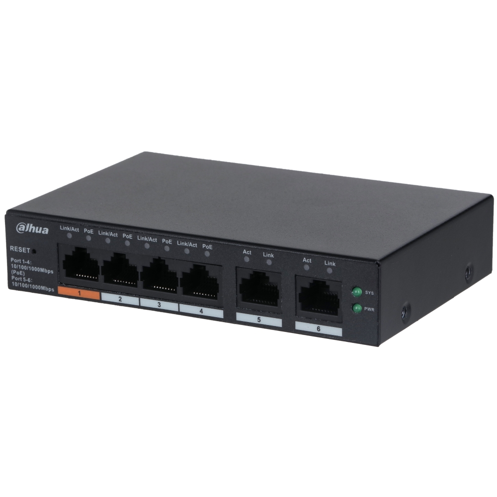 Switch Cloud Managed 6 Porte Gigabit (4 Poe <60 W) DAHUA CS4006-4GT-60