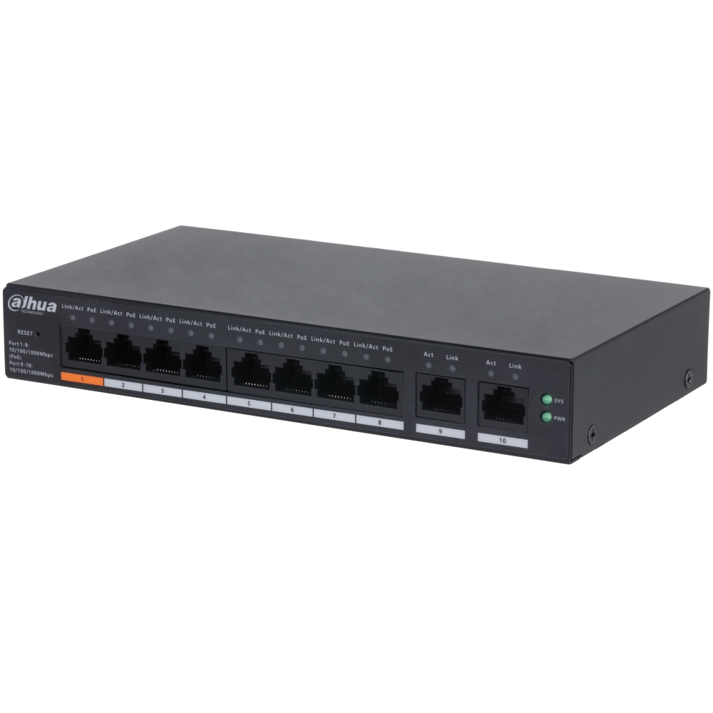 Switch Cloud Managed 10 Porte Gigabit (8 Poe <60 W) DAHUA CS4010-8GT-60