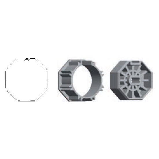 Adattatore Plastica Ottagonale D60 SOMFY ASA 2204058 Conf. 5 pezzi