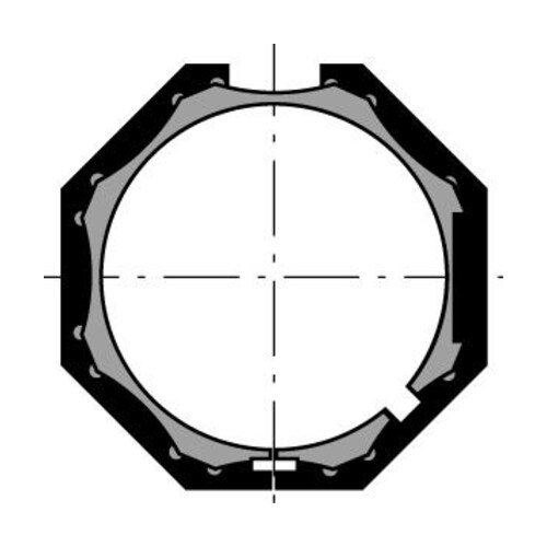 Corona 40X0,6 Tubo Ottagonale SOMFY 9132145D