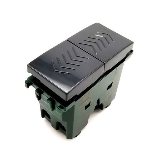 Doppio Pulsante (10A-250V) T2-Gem Nero MAPAM 622N Compatibile VIMAR PLANA