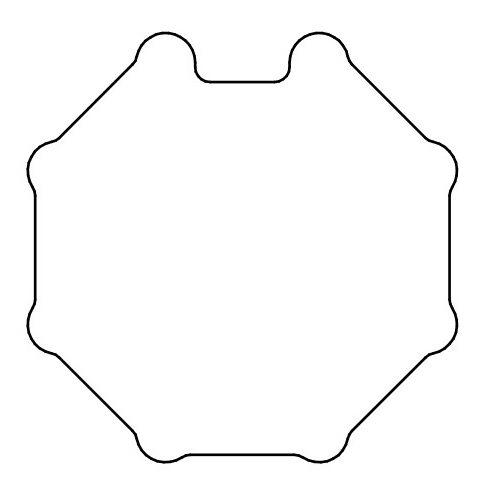 Adattatore Ottagonale 60 Ruota + Corona Ad Anello NICE 233.790001
