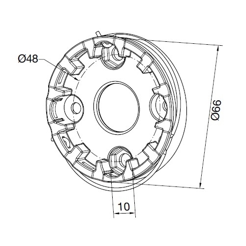Supporto Compatto Alluminio Con 2 Fori NICE TTGO 625.10010/A