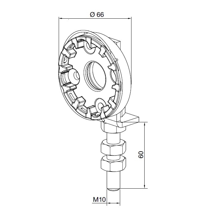 Supporto Compatto Regolabile Con Vite M10 NICE TTGO 625.10011