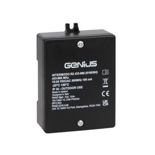 Ricevente Ricevitore Da Esterno Bicanale GENIUS 433 868 6100364 INTERMODO R2 2 Canali