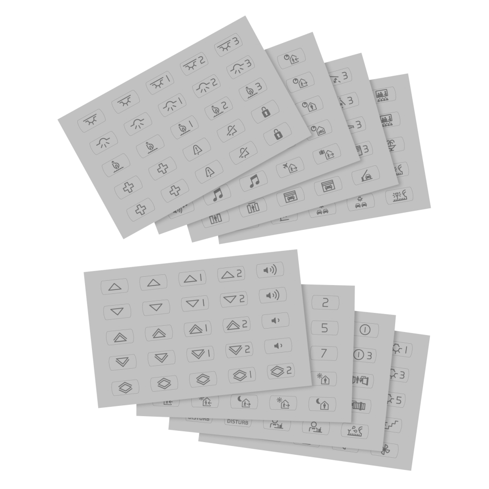 8 Fogli Etichette Simboli Illuminabili N VIMAR 20847.1.N