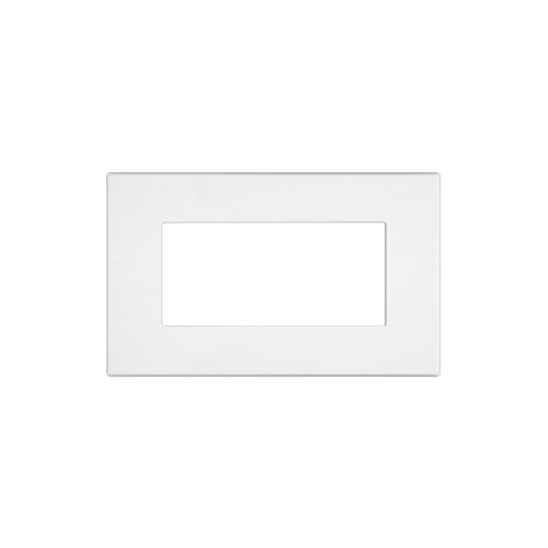 Placca Tecnopolimero Spazzolato T3-Joy 4P Bianco MAPAM M5004SL-1 Compatibile Bticino Matix