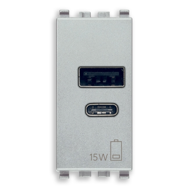Alimentatore Usb A+C 15W 5V 1M Next VIMAR 20292.AC.15.N