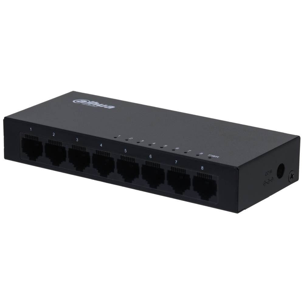 Switch Unmanaged 8 Porte Gigabit, Case Metallico DAHUA SG1008